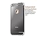 iphone 6 case, KimHee 3 in 1 Ultra Thin and Slim Design with Mirror Case [Metal Textured]+[Acrylic Mirror]+[TPU Soft Plastic] for Apple iphone 6 and iphone 6s(4.7inch)- Black Silver