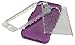 iPhone SE Case, Bastex Heavy Duty Hybrid Protective Case - Soft Neon Purple Silicone Cover with Clear Sparkly Glitter Design Shell for Apple iPhone SE, 5, 5S, 5GINCLUDES STYLUS