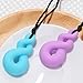 ROSENICE Chewing Necklace Chewelry Chew Necklace for Autism Chewing Biting Teething 2Pcs