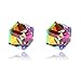 Earrings,NNDA CO 1 Pairs Weight Loss Magnetic Water Cube Health Magnet Ear Stud For Women Girls (colorful)