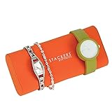 STACKERS jewellery box | chocolate & bright orange watch & bracelet pad stacker accessory
