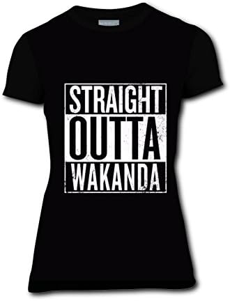 Zhuozhou Black Panther Straight Outta Wakanda Women Fashion 3D Print T-Shirts Crew Neck Tops