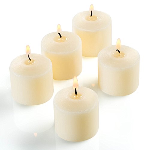 Candle Charisma Votive Candles Bulk Ivory Unscented 10 Hour Burn Set