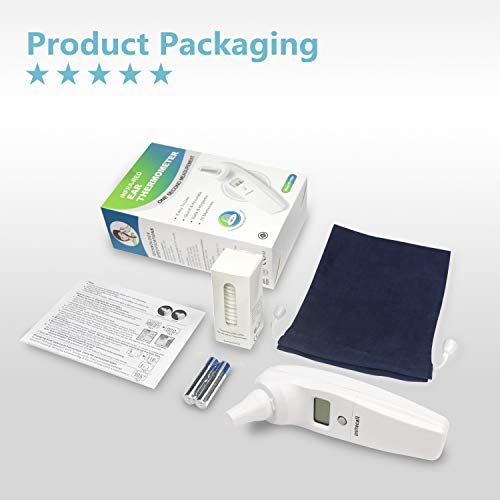 Digital Infrared Ear Thermometer Baby Ear Thermometer with 20 Plastic