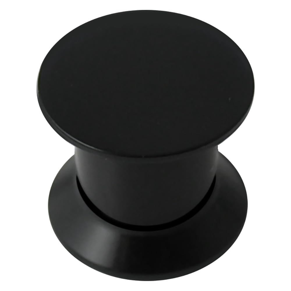 AZARIO London 5MM Double Flat Internally Threaded Black Acrylic Ear Pluge Piercing - Sold by Piece