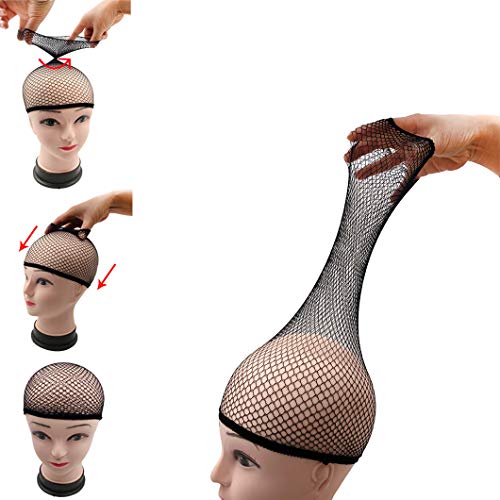 image for Messen Wig Caps 10 Pieces Stretchy Nylon Wig Cap Stocking Close End an