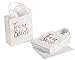 BLUE PANDA 15-Pack Team Bride Gift Bags with White Tissue Paper for Bridesmaid Proposal, Bride Team, Bridal Shower, Wedding Party Favor Bags with Handles (Rose Gold Foil, White, 8x4x9 In)