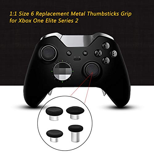 EMODS GAMING 6 in 1 Metal Thumbsticks Grip Joysticks Replacement for