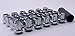 AccuWheel LNS-14150C6O Small Diameter Acorn Spline Drive Open End Chrome Lug Nuts with Key (14mm x 1.5 Thread Size) - Pack of 24 Lugnuts