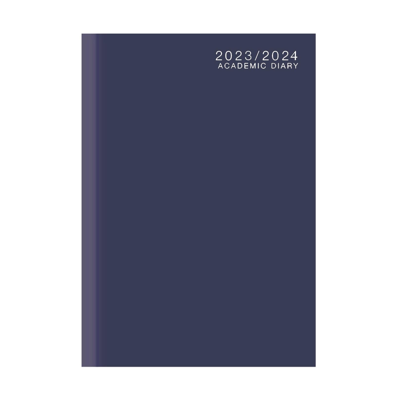 2023-2024 Academic Student Diary A5 Week to View Case-Bound Blue