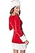 Jug&Po Women's 2PC Mrs Santa Claus Christmas Dress Costume (One Size, Red)