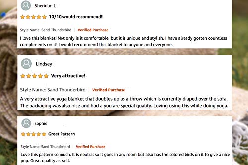 image for Benevolence LA Mexican Blanket Authentic Yoga Blanket - Handwoven Acry