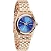 Nixon A399-1748 Ladies The Small Time Teller Rose Gold Cobalt Watch