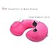 Lucear Inflatable Travel Pillow Set- Velvet Travel Neck Pillow, Sleep Mask, Earplugs - Including Carry Pouch for Convenient Storage - 3 Seconds Inflate Full (Pink)
