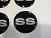 Joe's Auto Parts Chevrolet SS Style Wheel Rim Center Decal Sticker 43mm Set of 4 White & Silver