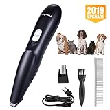 VISSON Dog Clippers - Dog Grooming Kit for Small Dogs and Cats - Professional Pet Hair Trimmers - USB Rechargeable Low Noise Electric Clippers for Hair Around Paw, Face, Eyes, Ears, Rump
