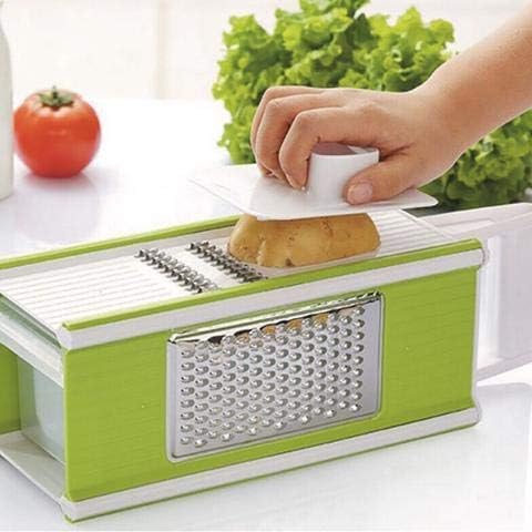 5 in 1 Vegetable Slicer & Grater Set, Green - Image 5