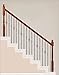 Satin Black 16.1.2 Double Twist Solid Iron Baluster for Staircase Remodel, Box of 5
