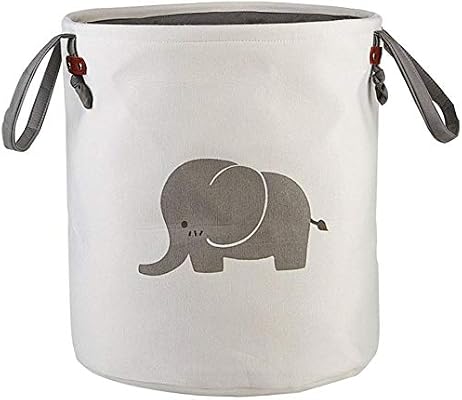 Cartoon Animals Storage Basket Baby Toy Storage Laundry Basket Stylish Double Layer Canvas Storage Hamper Round Laundry Bin Thick Bag Organizer Grey Elephant Grey Elephant Buy Online At Best Price In Uae