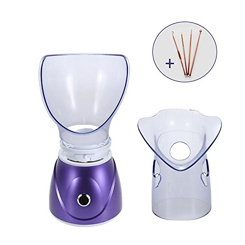 Hann Facial Steamer + Acne Removal Kit, Professional Sinus Steam Inhaler Face Skin Moisturizer Facial Mask Spa with Aromatherapy Diffuser (Classic type+Acne Removal Kit, Purple)