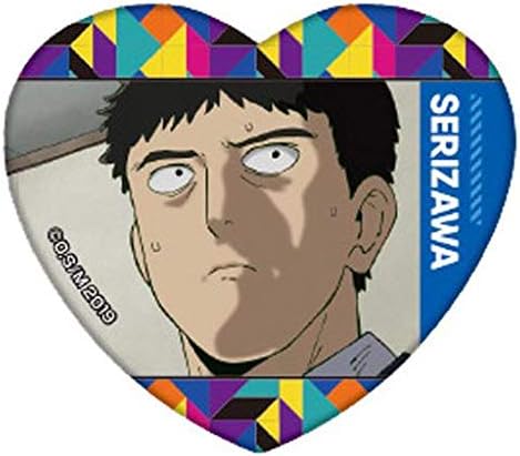 Amazon 芹沢克也 モブサイコ100 Ii ハート型ラメアクリルバッジ アニメ 萌えグッズ 通販