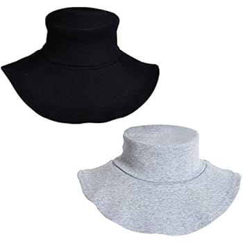 Joyci Fashion Turtleneck False Collar Winter Unisex Cotton Simple Dickey Collar (2Pack -Black 