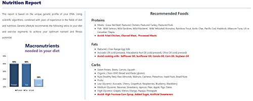 Genetix Lifestyle* Fitness & Nutrition DNA Collection Kit w/Personalized Weight Loss + Exercise Program Through DNA