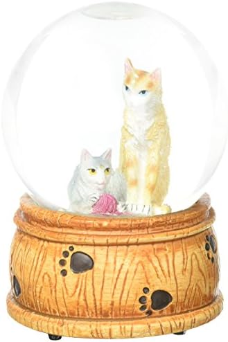 MusicBox Kingdom Cats Glitter Globe with Melody Decorative Box