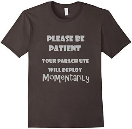 Men's Socialdudtees Please be Patient Parachute T-shirt 3XL Asphalt