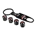 EZKEY Pack of 4 Universal Wheel Tire Valve Stem Air Caps Covers and 1 pc Keychain fit for Dodge Charger Challenger Dart R/T