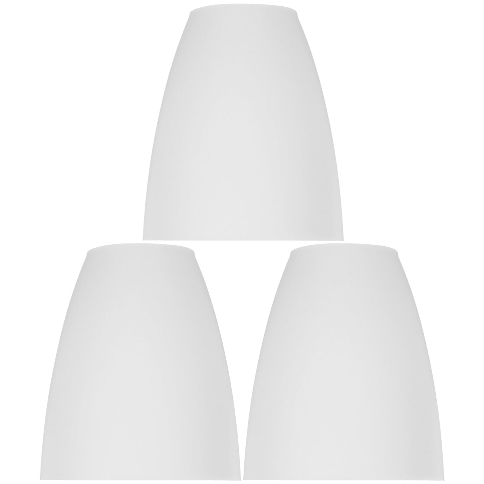 DOITOOL Plastic Lamp Shade Replacement 3Pcs Flat Light Cover Small Modern Chandelier Lamp Shade Ceiling Light Cover for Wall Table Pendant Floor Lamp 30mm