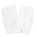 Fushing 5Pcs Steam Mop Pads, Washable Microfiber Cleaning Steamer Replacement Pads for Shark Steam & Spray Mop S3101 S3251 SK460 SK410 S3101n2 S3250 SK435CO SK140 SK141,White