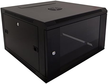 6U-High 24''-Deep 19''-Wide Wallmount Cabinet Enclosure Network Rack Locking Glass Door