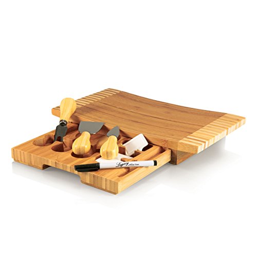Picnic Time 'Concavo' Bamboo Cheese Board and Cheese Tool Set