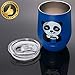 Vacuum Insulated Wine Tumbler with Splash Proof Lid Panda Blue, Double Wall Stainless Steel Wine Glass, Durable Coffee Mug, for Champagne, Cocktail, Beer, Office, Ice Cream 12oz By HappyGo