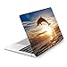 Sunset Ocean Image Rubberized Clear Laptop case + Keyboard Skin + Dust Plug for MacBook Air 13 (Models:A1370/A1466) - Leap Dolphin