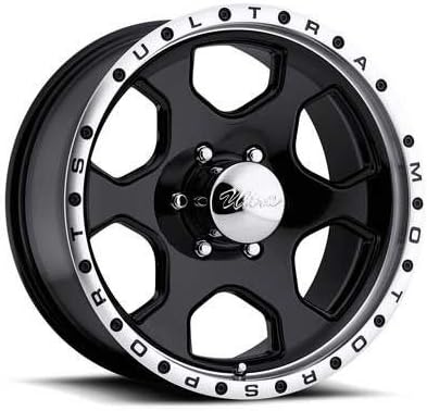 15X10 6X5.50 3.77BS 175B ROGUE GLOSS BLACK/ MACHINED LIP - ULTRA CUSTOM WHEELS
