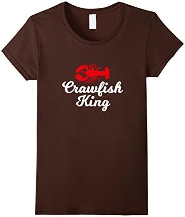 Women's Crawfish King Funny Crayfish T-Shirt Small Brown