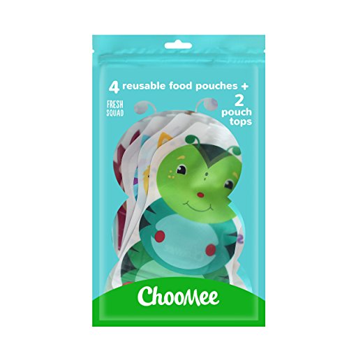 ChooMee SnakPack Reusable Food Pouch + 2 SoftSip Tops | Soft Touch, Premium Zipper | 4 CT, 5 oz - Thumbnail 6