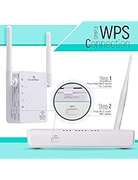 Extensor de alcance WiFi SmartDom de 2,4 GHz, amplificador de señal inalámbrica, repetidor WiFi de 300 Mbps y mini punto de acceso AP con doble antena externa