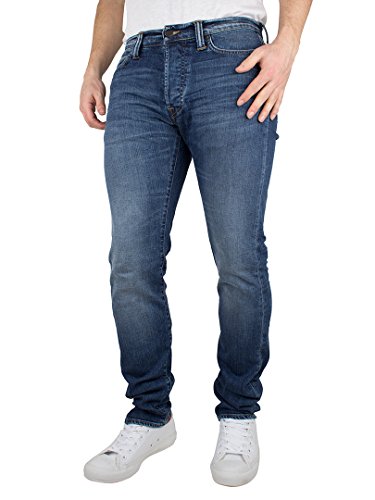 ED-75 Mid Rise Tapered Jeans, Blue, 33W 