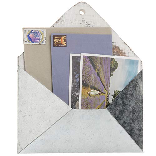 1 MyGift+Rustic+Whitewashed+Galvanized+Wall+Mounted