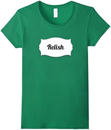 Women's Relish Bottle Sweet Dill Pickles Halloween Costume T-Shirt Medium Kelly Green