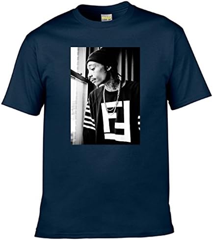 ALVA DIY tshirt Men's T-shirts Wiz Khalifa(M-Blue)