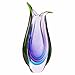 Luxury Lane Hand Blown Galaxy Sommerso Art Glass Vase for Decor 11 inch Tall Centerpiece Table Decoration