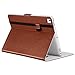 DTTO for iPad 9.7 Inch 5th/6th Generation 2018/2017 Case with Apple Pencil Holder, Premium Leather Folio Stand Cover Case for Apple iPad 9.7 inch, Also Fit iPad Pro 9.7/Air 2/Air - Brown(White Lining)