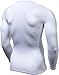 TSLA Men's UPF 50+ Compression Shirts, Cool Dry Long Sleeve Athletic Tops, Sports Baselayer Workout Shirt, Zero White, Medium