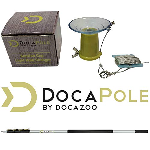 DocaPole Light Bulb Changer with 730 Foot Telescopic Extension Pole