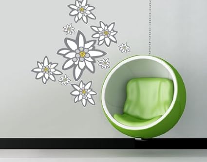 Wtd Ui0 Adesivo Da Parete Motivo Stella Alpina 54x25cm Amazon It Casa E Cucina