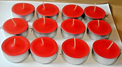HYOMI 12 Pack Spiced Cranberry Scented Soy Tea Light Candl
